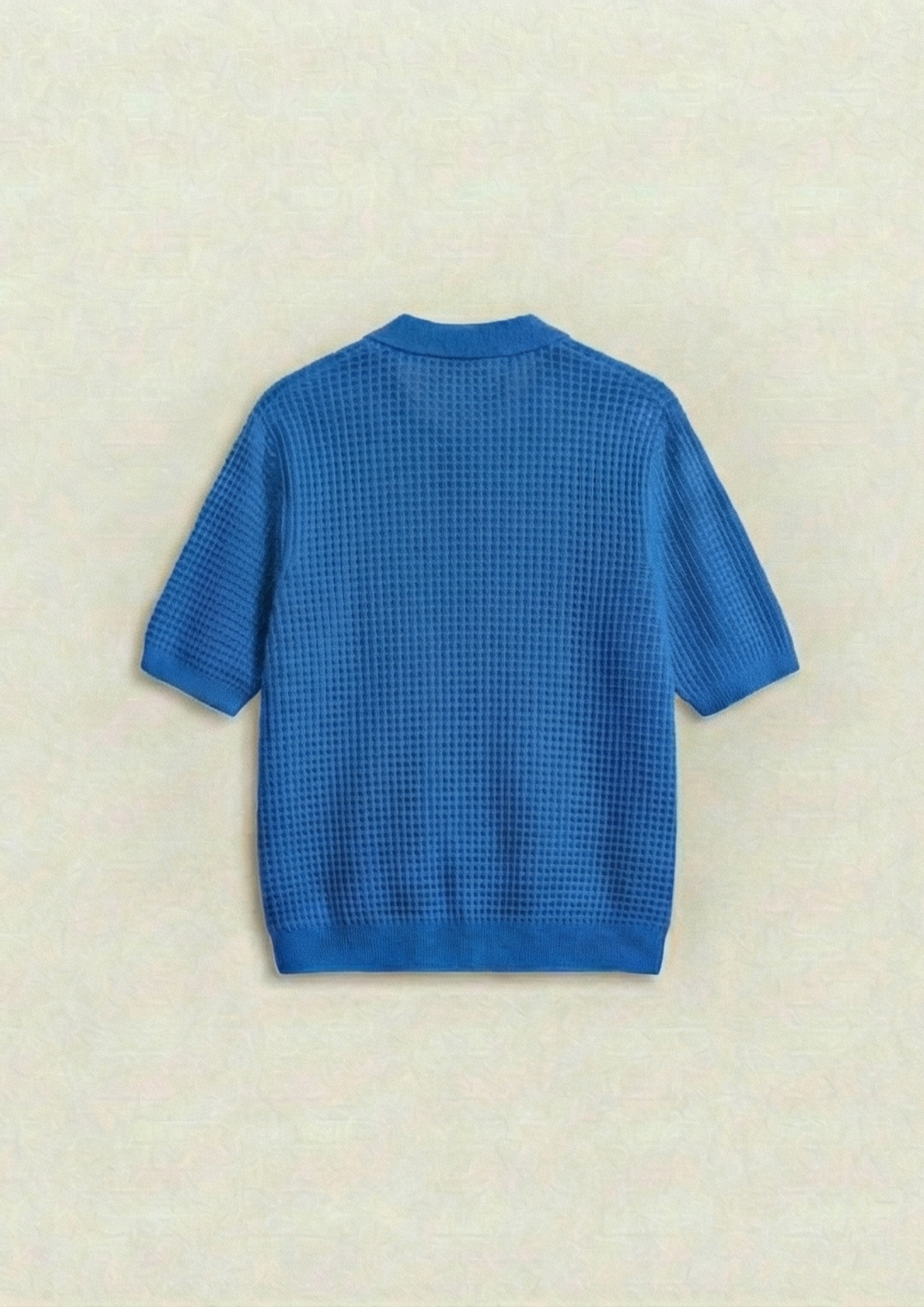 Pack of 2 – Waffle Knit Zipper Polo - (White – Dodger Blue)