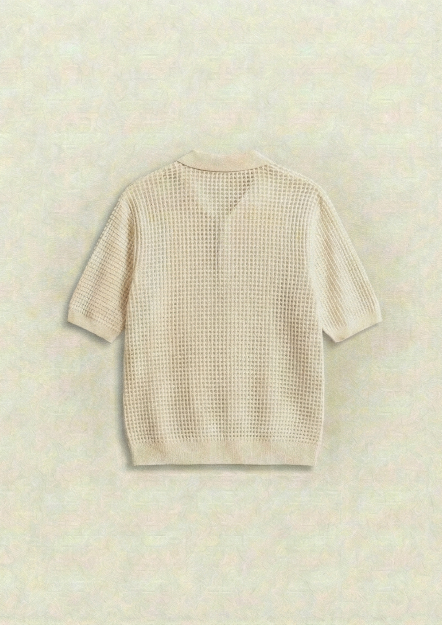 Pack of 2 – Waffle Knit Zipper Polo - (Black – Cream)