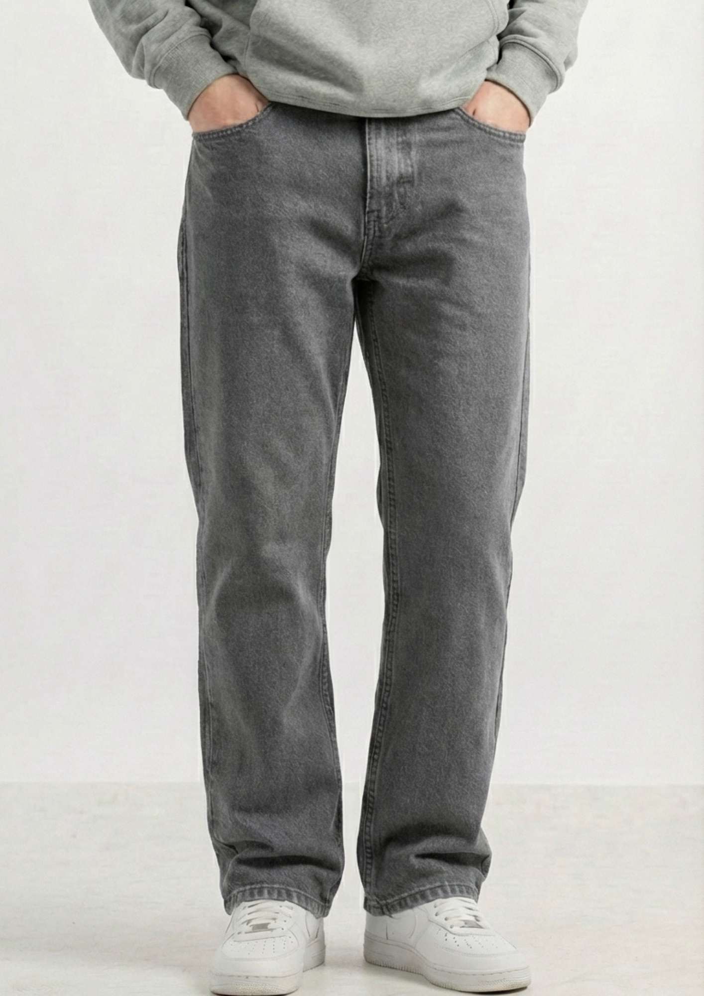 Men's Regular Fit Pack Of 2 - Jeans (Black & Gray)