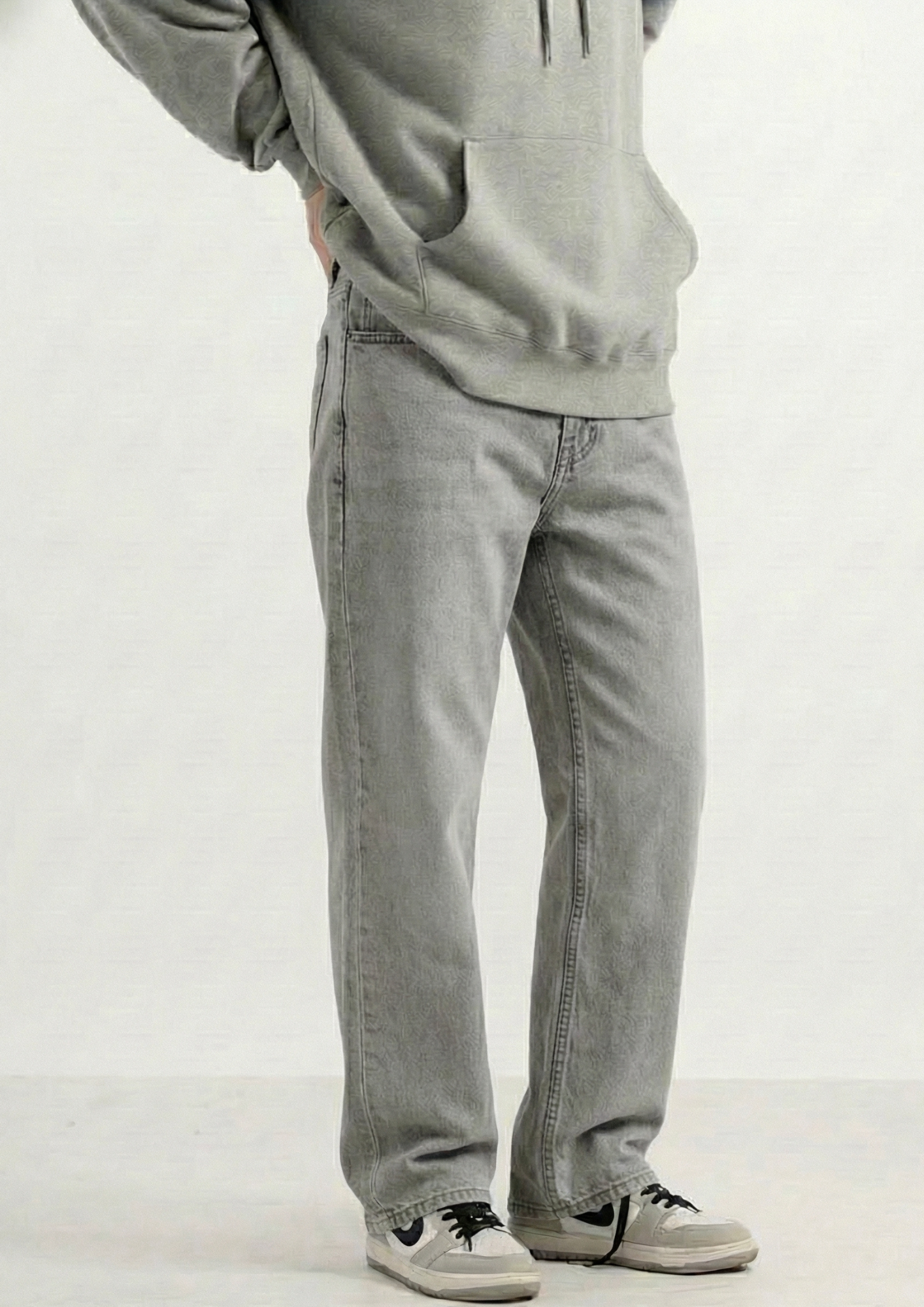 Men's Regular Fit Pack Of 2 - Jeans (Black & Light gray)