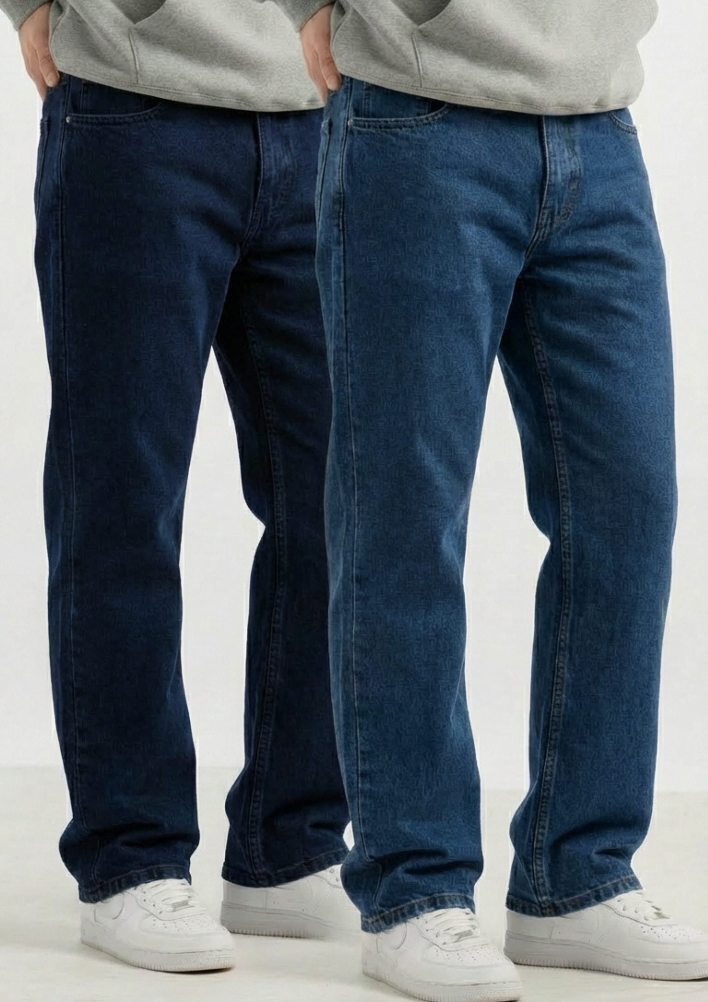 Men's Regular Fit Pack Of 2 - Jeans (Dark blue & Blue)
