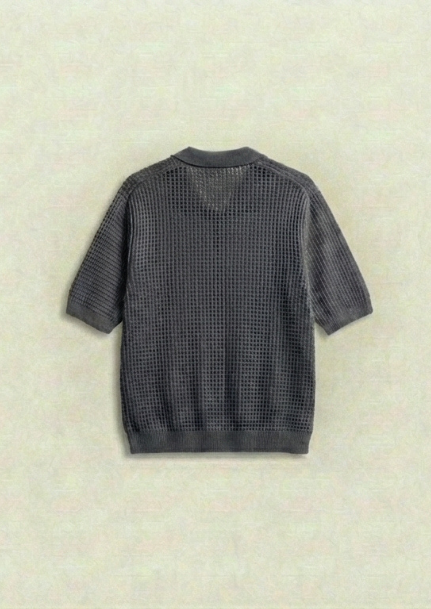 Pack of 2 – Waffle Knit Zipper Polo - (White - Charcoal)