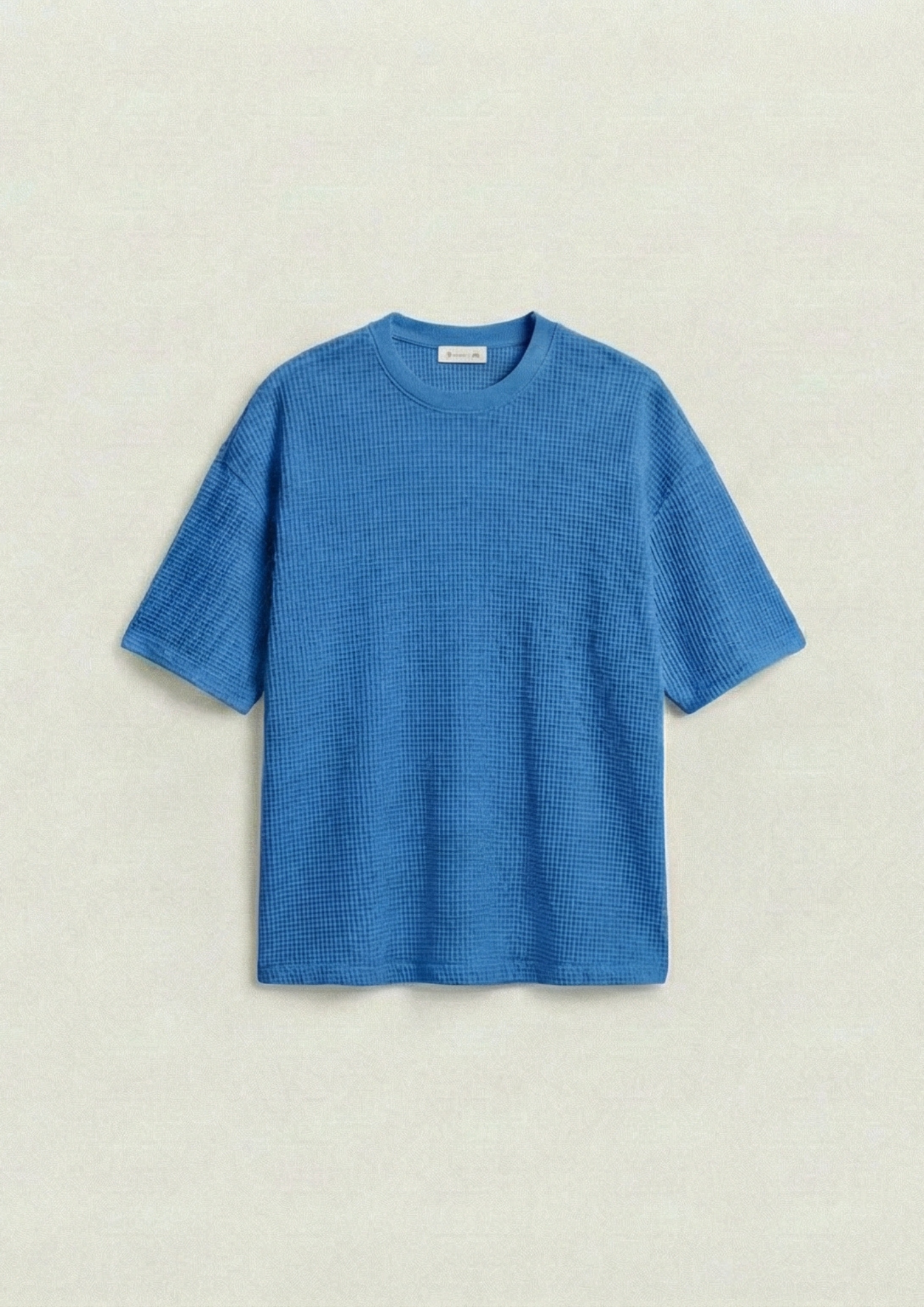 Waffle Knit Oversized Tees - Dodger Blue
