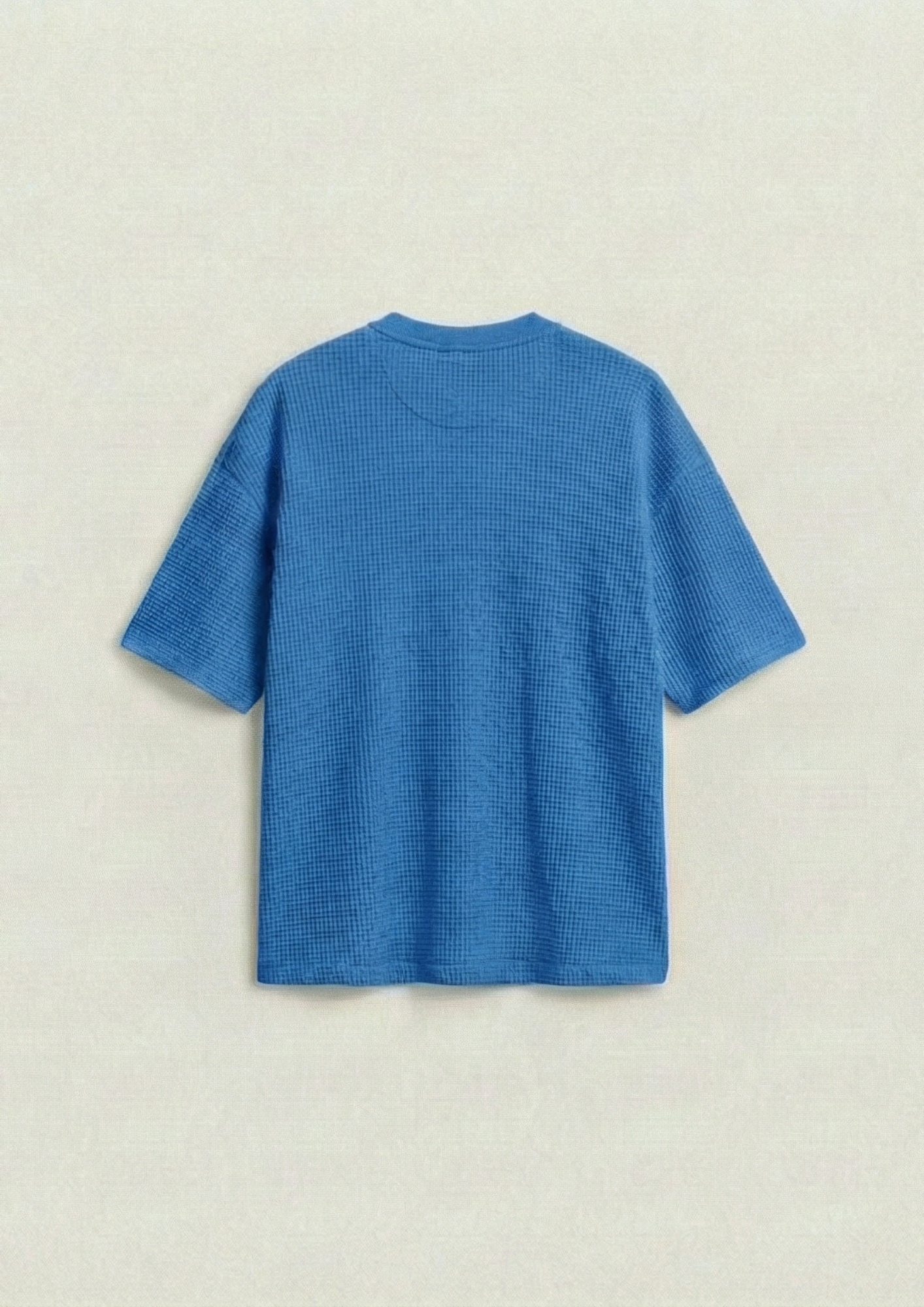 Waffle Knit Oversized Tees - Dodger Blue