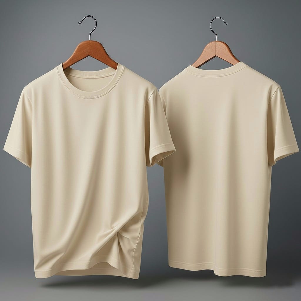 Drop Shoulder Pack of Two (Cream & Red)