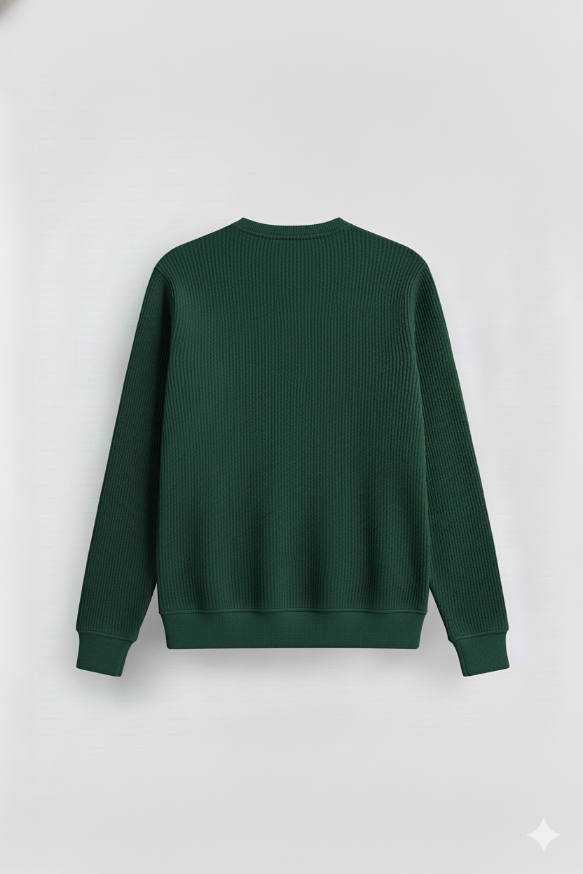 2 Pieces Waffle Knit  Henley Pack ( Rust + Forest Green )