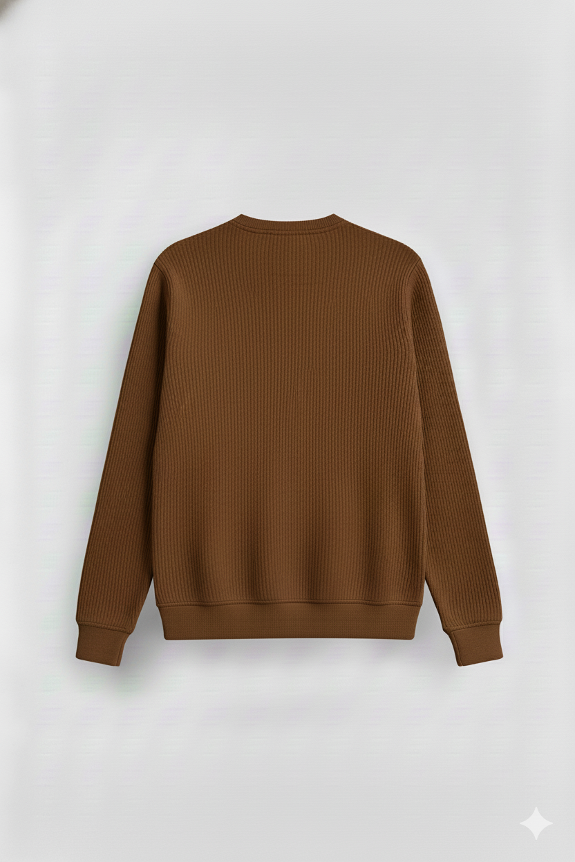 2 Pieces Waffle Knit Henley Pack ( Rust + Mocha )