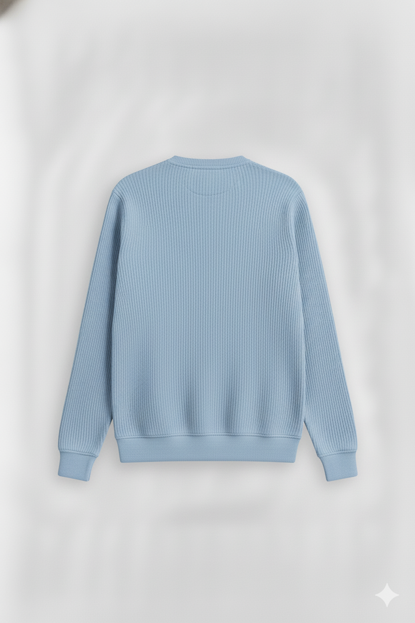 2 Pieces Waffle Knit Henley Pack ( Military Green + Baby Blue )