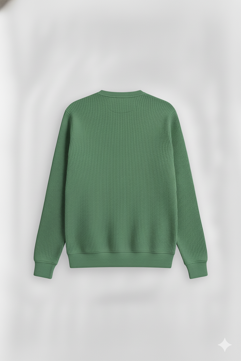 2 Pieces Waffle Knit Henley Pack ( Military Green + Green )