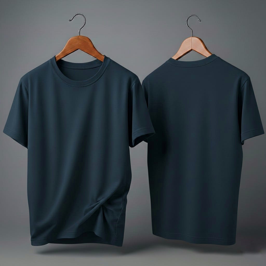 Drop Shoulder Pack of Two (Navy Blue & Yellow)