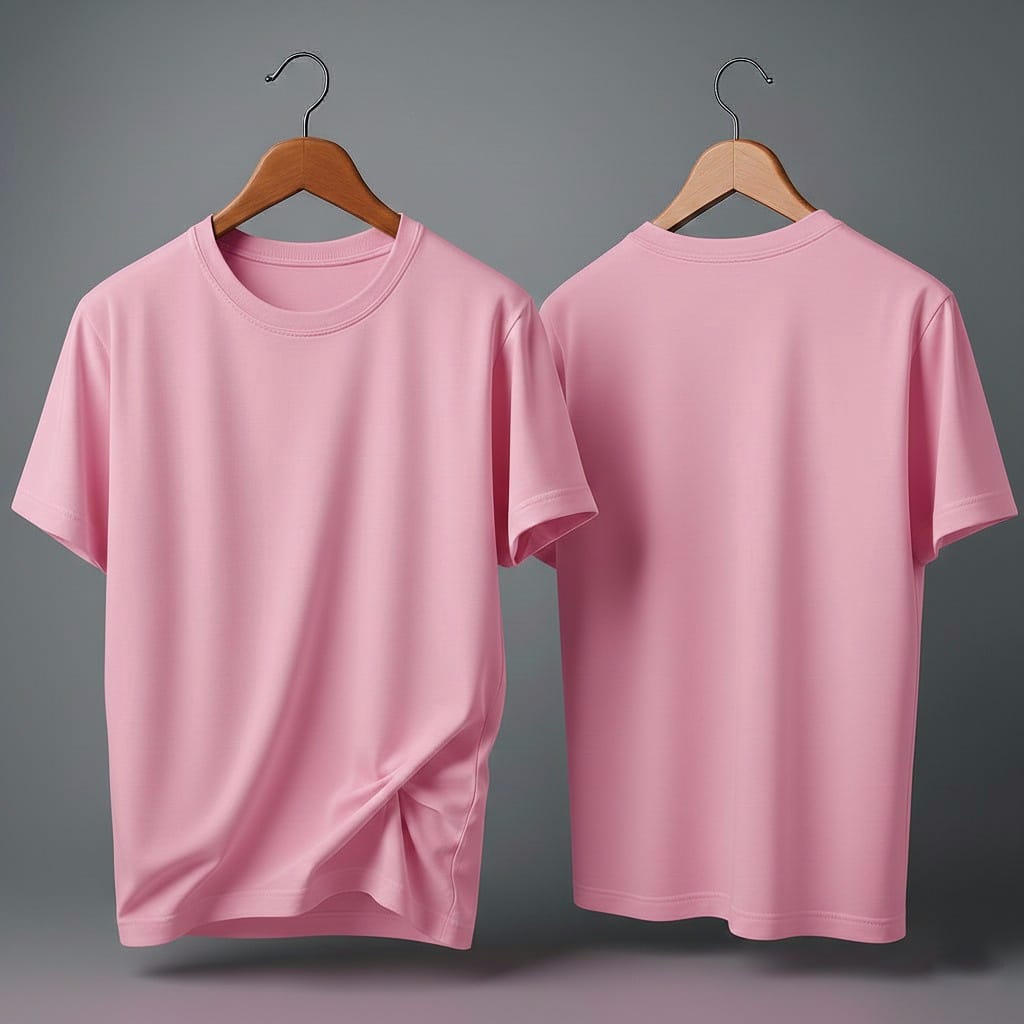 Drop Shoulder Pink Plain