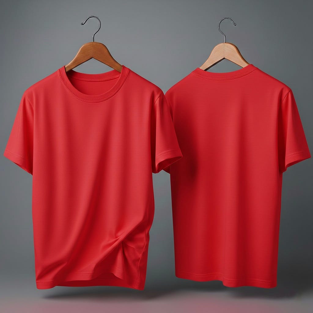 Drop Shoulder Pack of Two (Brown & Red)