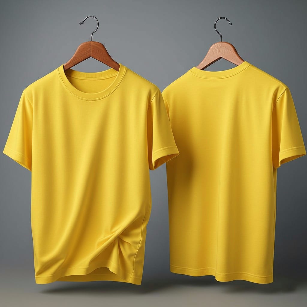 Drop Shoulder Yellow Plain